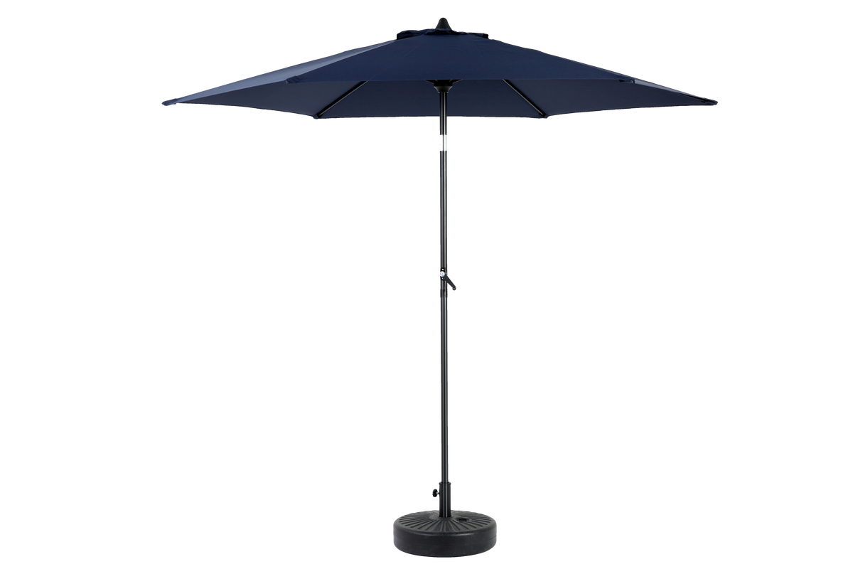 9Ft Outdoor Patio Umbrella Outdoor Table Umbrella With Push Button Tilt And Crank, Market Umbrella 6 Sturdy Ribsdeck, Backyard, Pool Base Not Included Navy Blue Navy Blue Garden & Outdoor Steel