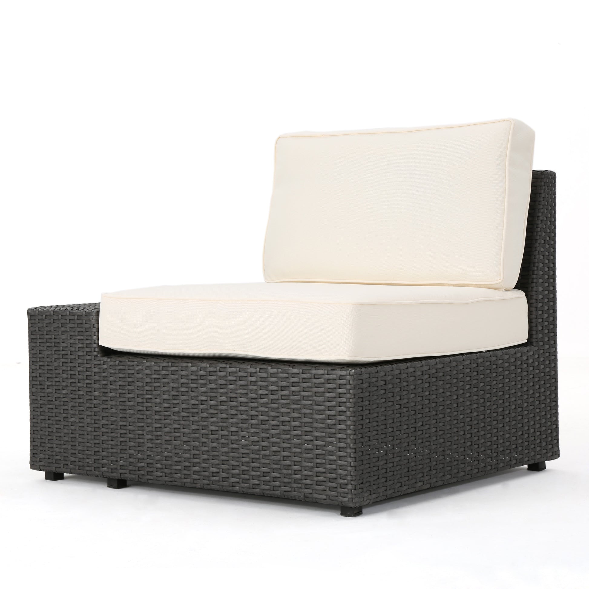 Santa Cruz Arm Chairs L & R Grey Pe Rattan Iron