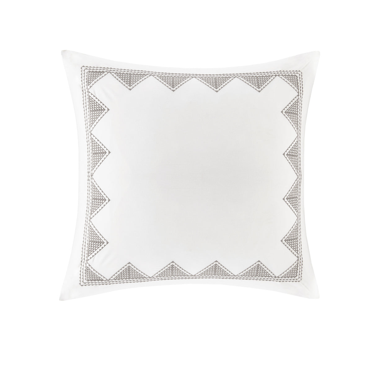 Cotton Embroidered Euro Sham White Euro Sham White Cotton