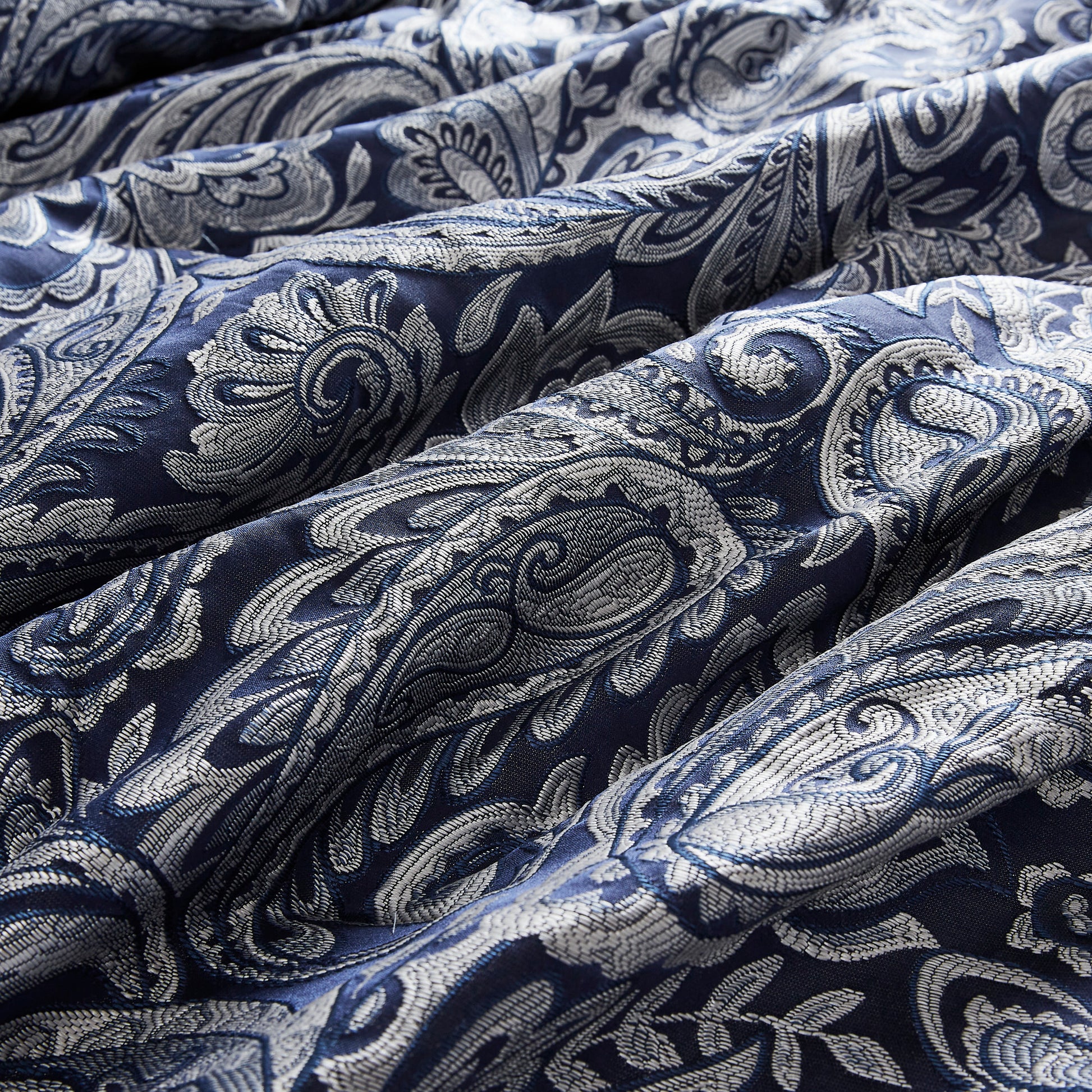 12 Piece Comforter Set With Cotton Bed Sheets Navy Queen Queen Navy Polyester
