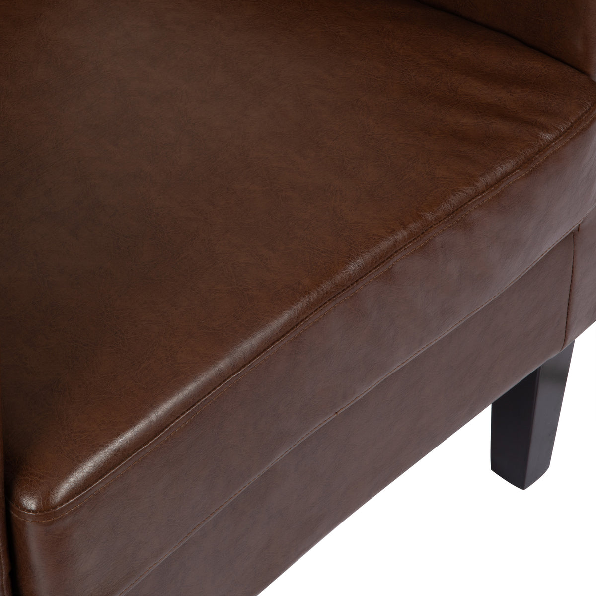 Club Chair Dark Brown Pu
