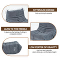 Floor Sofa Bean Bag Chair For Adults Fireside Bean Bag Lounger Memory Foam Chair For Home, Office, Apartment Or Gaming Venue Plain Grey Polyester Primary Living Space Firm Art Deco Armless Foam Polyester Blend