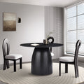 47.24 Inch Mdf Dining Table Kitchen Table Small Space Dining Table For Living Room, Kitchen, Home, Apartment Black Matt Black Mdf