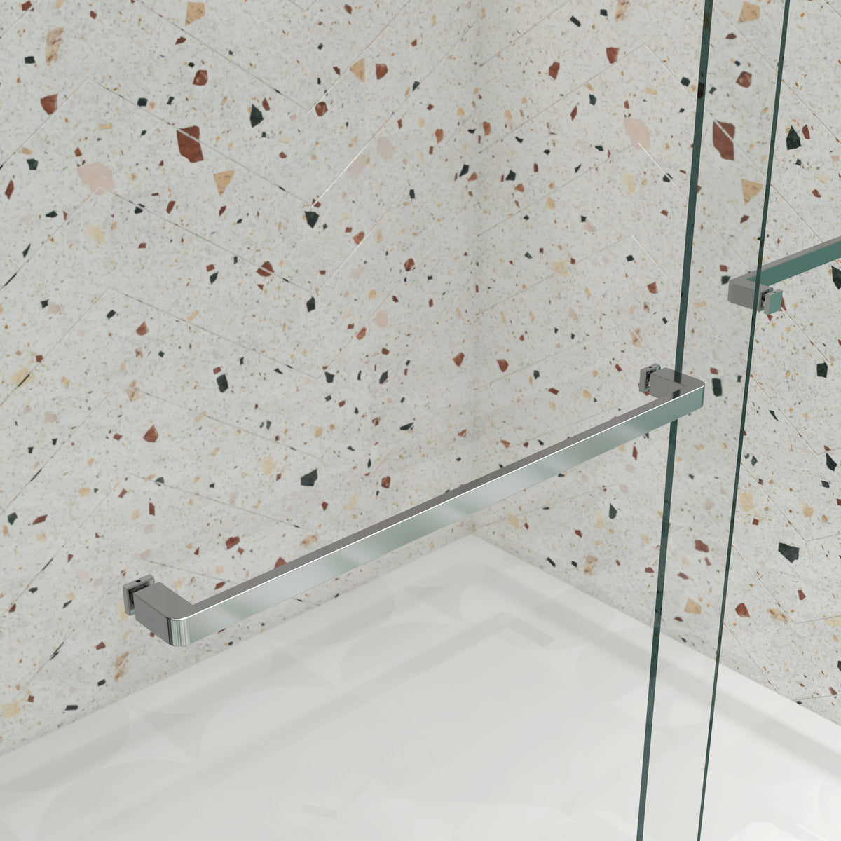 Bypass Shower Door, Sliding Door, With 5 16" Tempered Glass And Polished Chrome Finish 6074 Chrome Bathroom Stainless Steel
