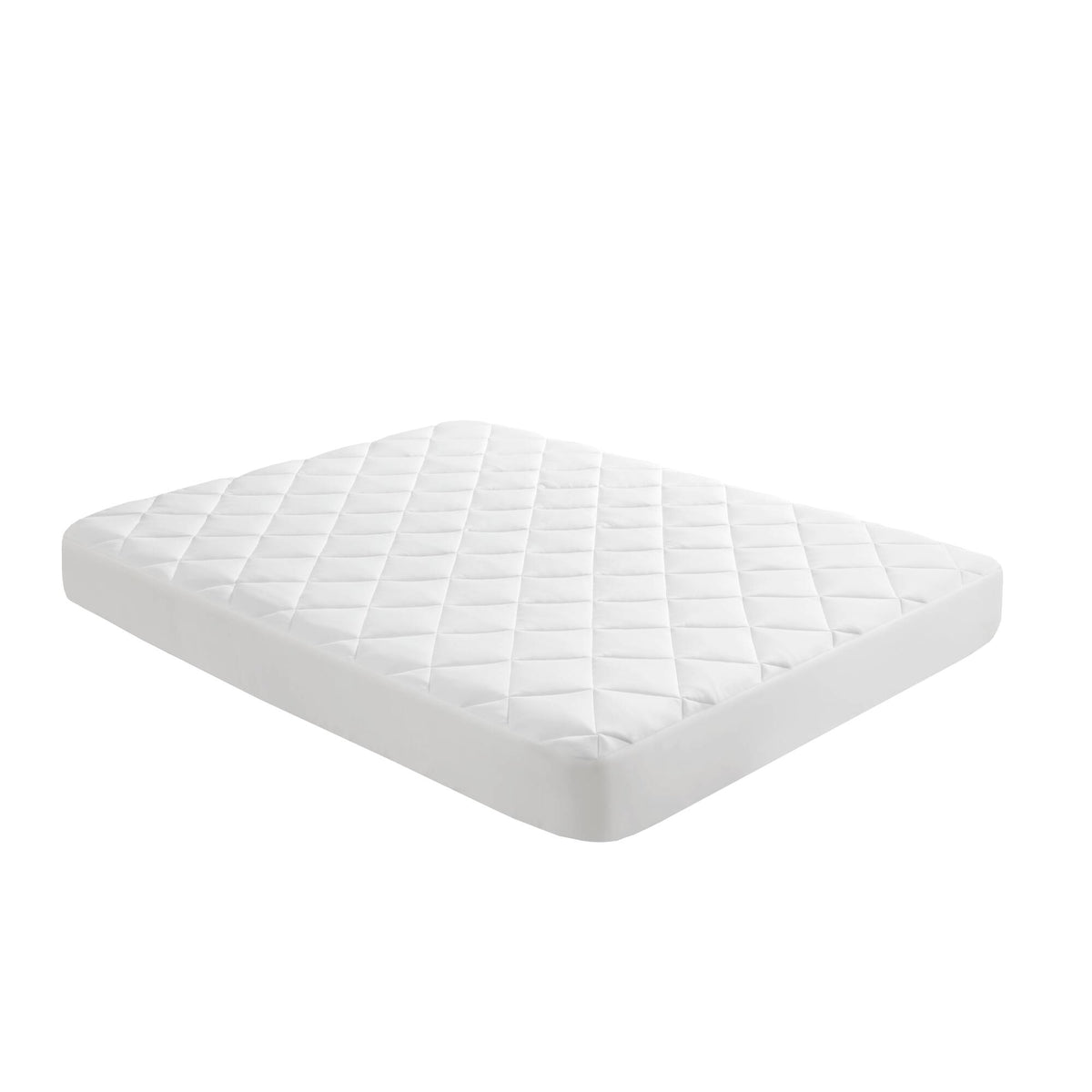Overfilled Deep Pocket Mattress Pad White Queen White Nylon Queen