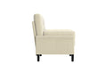 Ivory Corduroy Loveseat, Convertible Lounge Chair And Bed Ivory Velvet Metal Primary Living Space Medium Soft Loose Back Pillow Top Arms Foam Fabric Metal 2 Seat