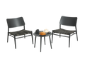 Aluminium 3 Piece Patio Set Bistro Table And Chairs Setbackyard, Garden, Living Room, Light Gray Grey Steel