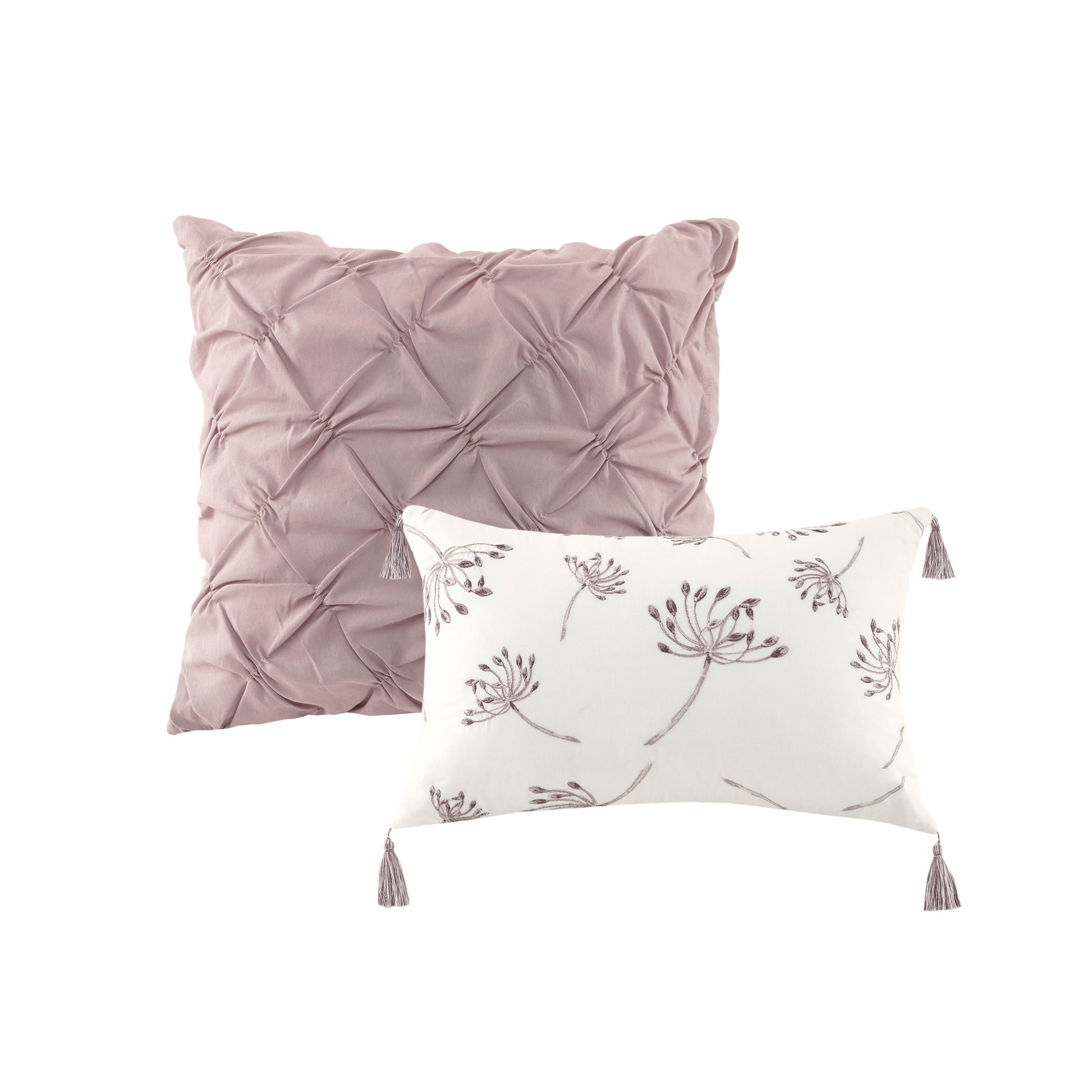 8 Piece Cotton Printed Comforter Set Blush Cal King California King Blush Polyester