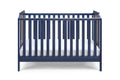 Brees Island 3 In 1 Convertible Crib Midnight Blue Brownstone Blue Brown Wood