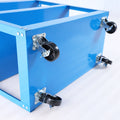 Tool Cart On Wheels, Heavy Duty Steel Utility Cart W Lockable Wheels, 400 Lbs Capacity Industrial Service Cart For Garage, Warehouse, Workshop Two Layer Bright Blue Blue Abs Steel Q235