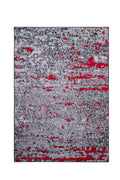 Jersey Area Rugs, Carpets For Livingroom, 5X7 Area Rugs ,3984 Black Red Rectangle 5&7 Black Red Contemporary Abstract Polypropylene