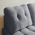 Modern Sofa Velvet Pull Out Bed,Independently Removable Backrest, Have Usb Port And Swivel Phone Stand ,Gray Gray Wood Velvet 2 Seat