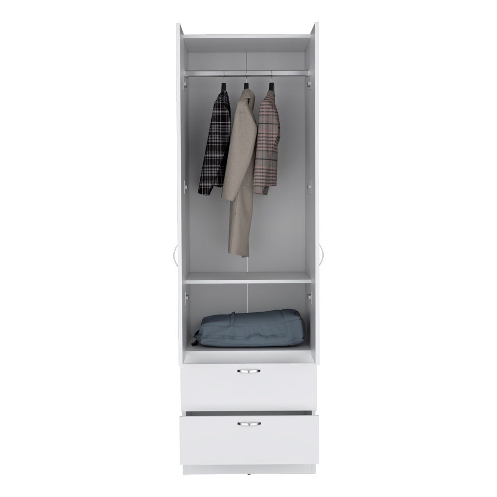 Armoire Marlton, Bedroom, White White Particle Board Engineered Wood