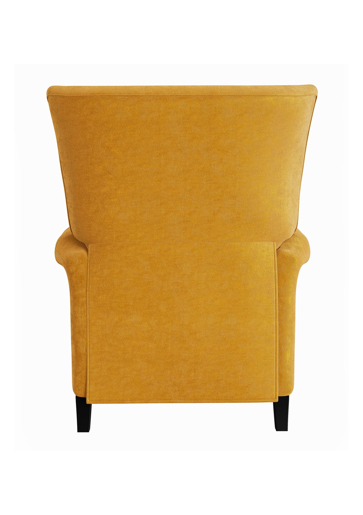 The Canary Recliner Mustard Yellow Espresso Polyester