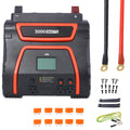 3000 Watts Power Inverter Modified Sine Wave Car Led Displayportable Ac Power Emergencies, Job Sites, Trucks Boats Off Grid Rv Camping,12V To 115 Volts Etl Approved Black Plastic