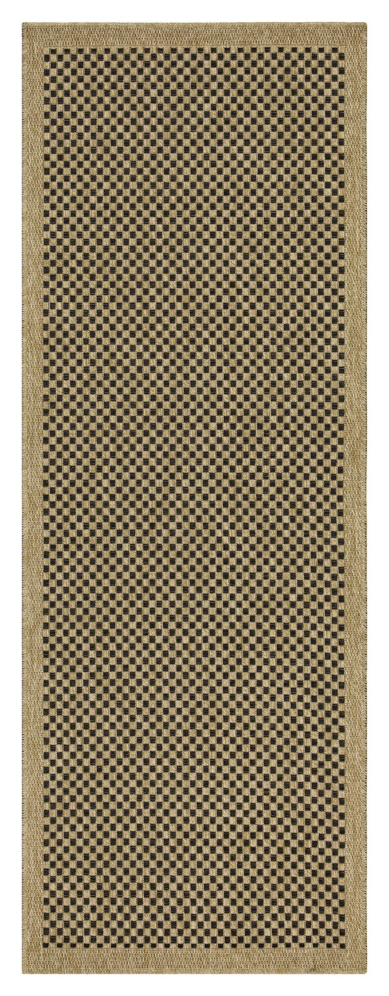 Earth Gc Ntl1003 Jute Black 5 Ft. 3 In. X 7 Ft. 3 In. Indoor Outdoor Area Rug Natural Black Polyester Polypropylene