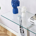 Modern Minimalist Rectangular Glass Table With 0.39 