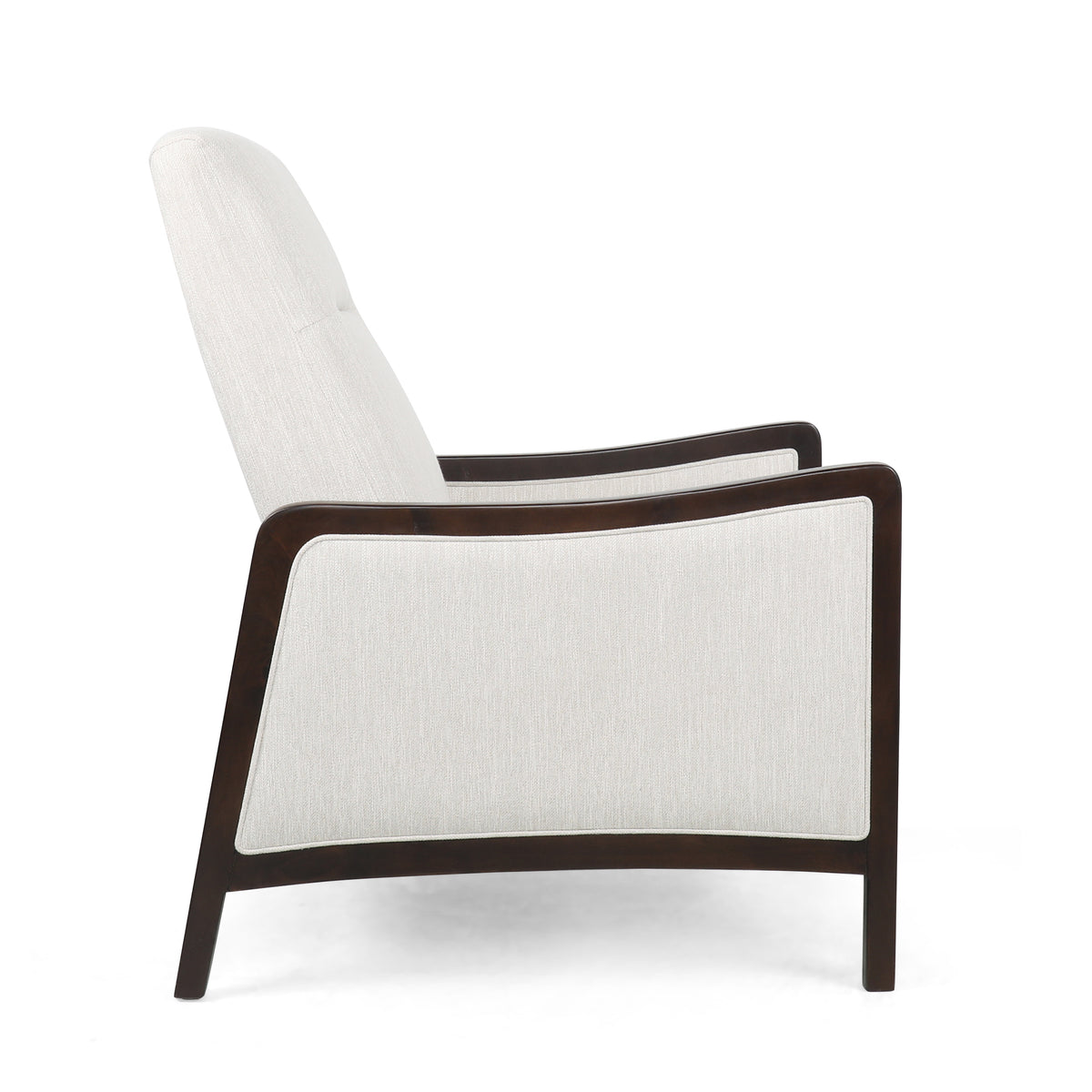 Recliner Chair Beige Fabric