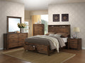Oak Finish 1Pc Nightstand Wooden Bedside Table 2X Drawers Storage Bedroom Furniture Oak 2 Drawers Bedroom Bedside Cabinet Contemporary,Modern,Transitional Rubberwood Easy Assembly Oak Particle Board