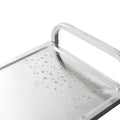 3 Tier Stainless Steel Cart, Serving Cart With Wheels, Restaurant, Household, Service Trolley, 360 Rotation Storage Cart With Locking Wheels 37.4 * 19.2 * 36.6'' L*W*H Rolling Kitchen Food Cart White Silver Stainless Steel