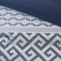 7 Piece Jacquard Comforter Set Navy King King Navy Polyester