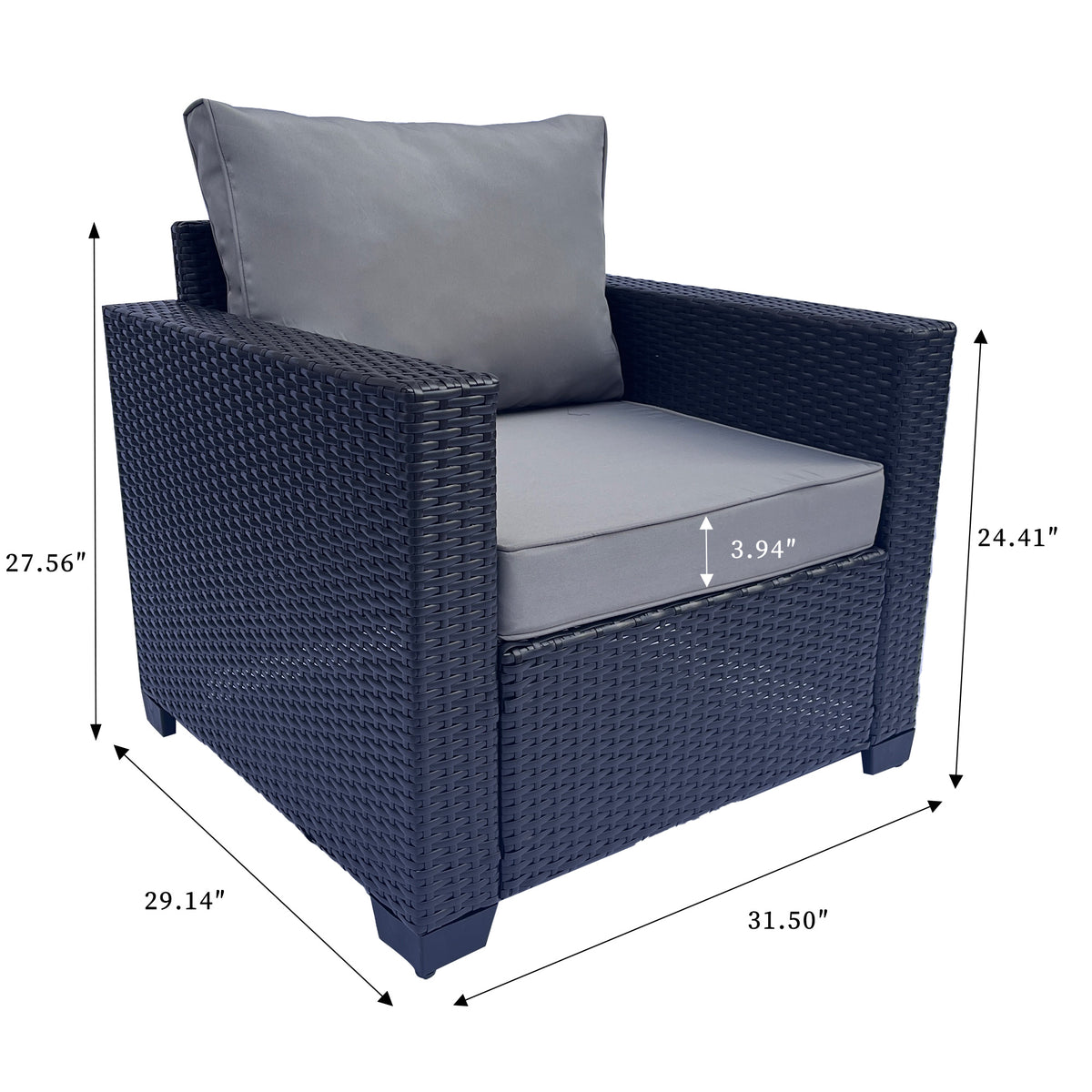 Outdoor Garden Patio Furniture 7 Piece Pe Rattan Wicker Cushioned Sofa Sets And Coffee Table, Patio Furniture Set Outdoor Couch Outdoor Couch Patio Furniture Outdoor Sofa Patio Couch Yes Complete Patio Set Gray Seats 6 Weather Resistant Frame Water
