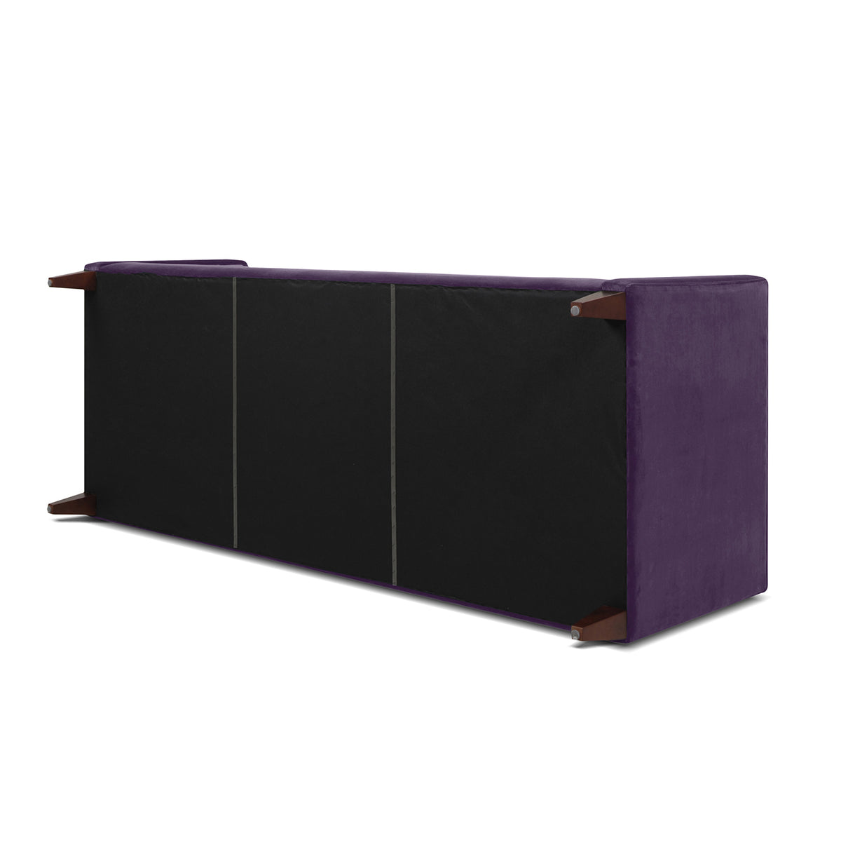 Jack 84" Modern Tuxedo Tufted Sofa, Purple Velvet Purple Foam Velvet 3 Seat