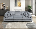 Living Room Furniture Armless Chair Gray Corduroy Upholstery 1Pc Armless Chair Soft Cushion Solid Wood Legs Gray Primary Living Space Contemporary,Modern Plywood,Solid Wood