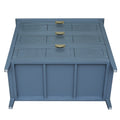 3 Drawer Cabinet, American Furniture,Suitable For Bedroom, Living Room, Study Blue Mdf