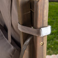 Nikki Beach Sling Chair Grey Set Of 2 Grey Wood