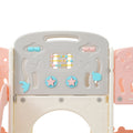 11 In 1 Toddler Slide, Kids Slide For Toddler Age 1 3 With Basketball Hoop, Kids Slide Playset Structure,Arch Tunnel And Telescope, Toy Storage Organizer For Toddlers, Kids Climbers Playground Pink Cute 1 To 2 Years Hdpe Indoor & Outdoor Use