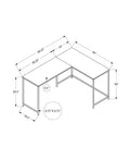 Computer Desk, Home Office, Corner, 58