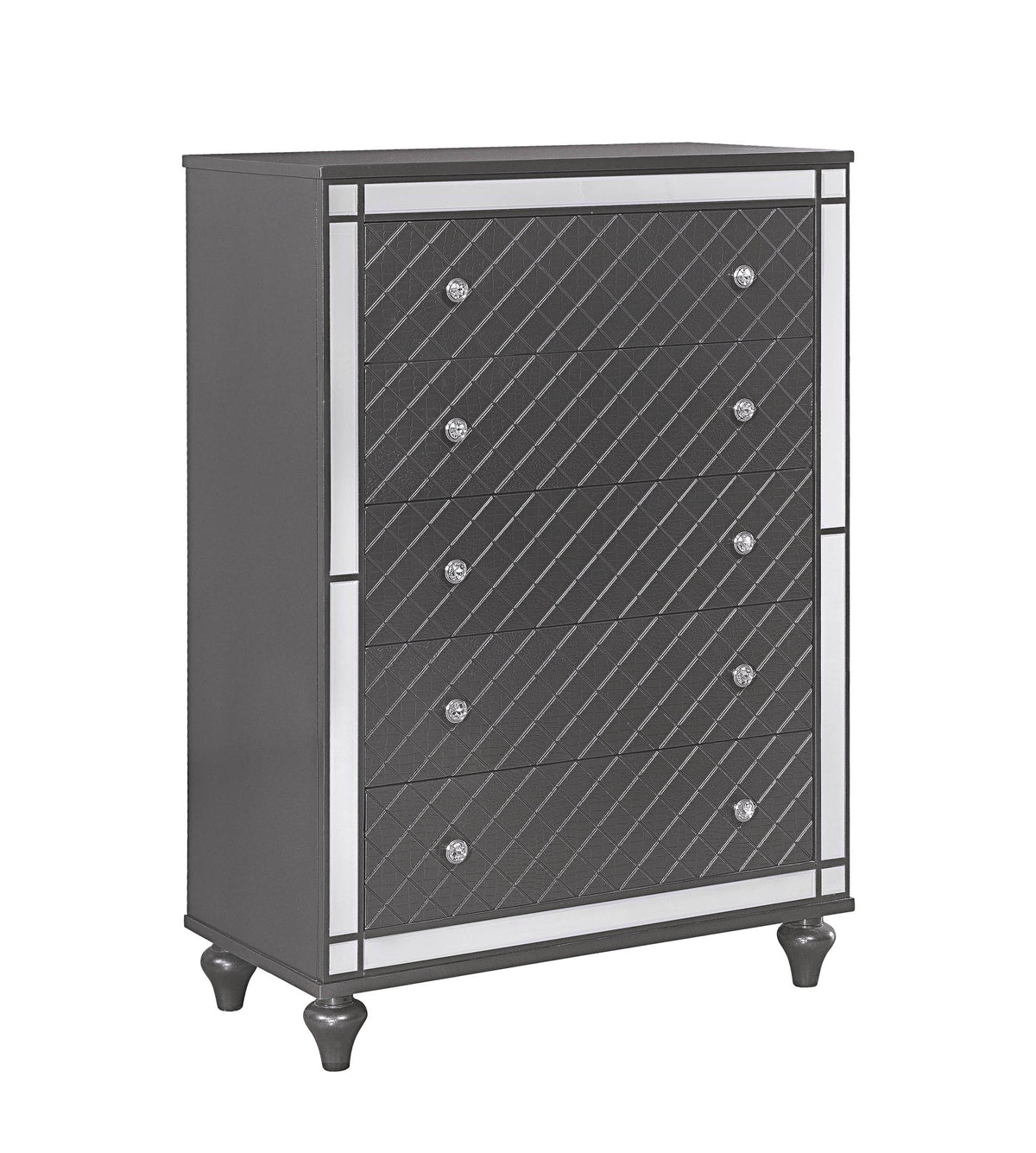 Refino Chest Gray Dark Gray Wood