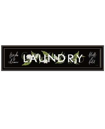 "Laundry Fresh & Clean" By House Fenway, Ready To Hang Framed Print, Black Frame Multicolor Paper