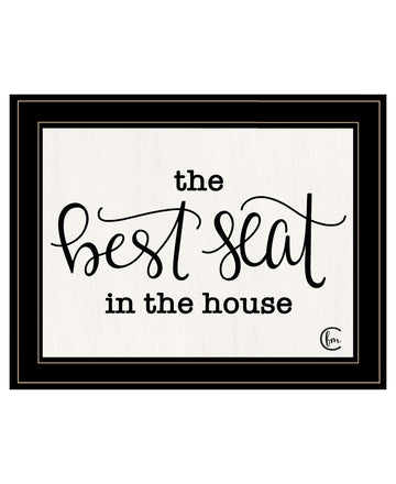 "The Best Seat In The House" By Fearfully Made Creations, Ready To Hang Framed Print, Black Frame Multicolor Paper
