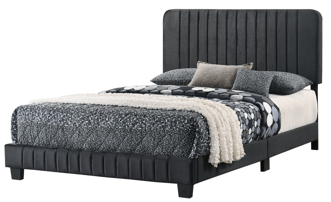 Lodi G0407 Fb Up Full Bedblack Black Foam Velvet