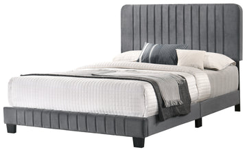 Lodi G0408 Kb Up King Bedgray Gray Foam Velvet