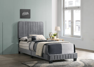 Lodi G0408 Tb Up Twin Bedgray Gray Foam Velvet