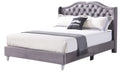 Joy G1931 Qb Up Queen Upholstered Bedgray Gray Foam Velvet