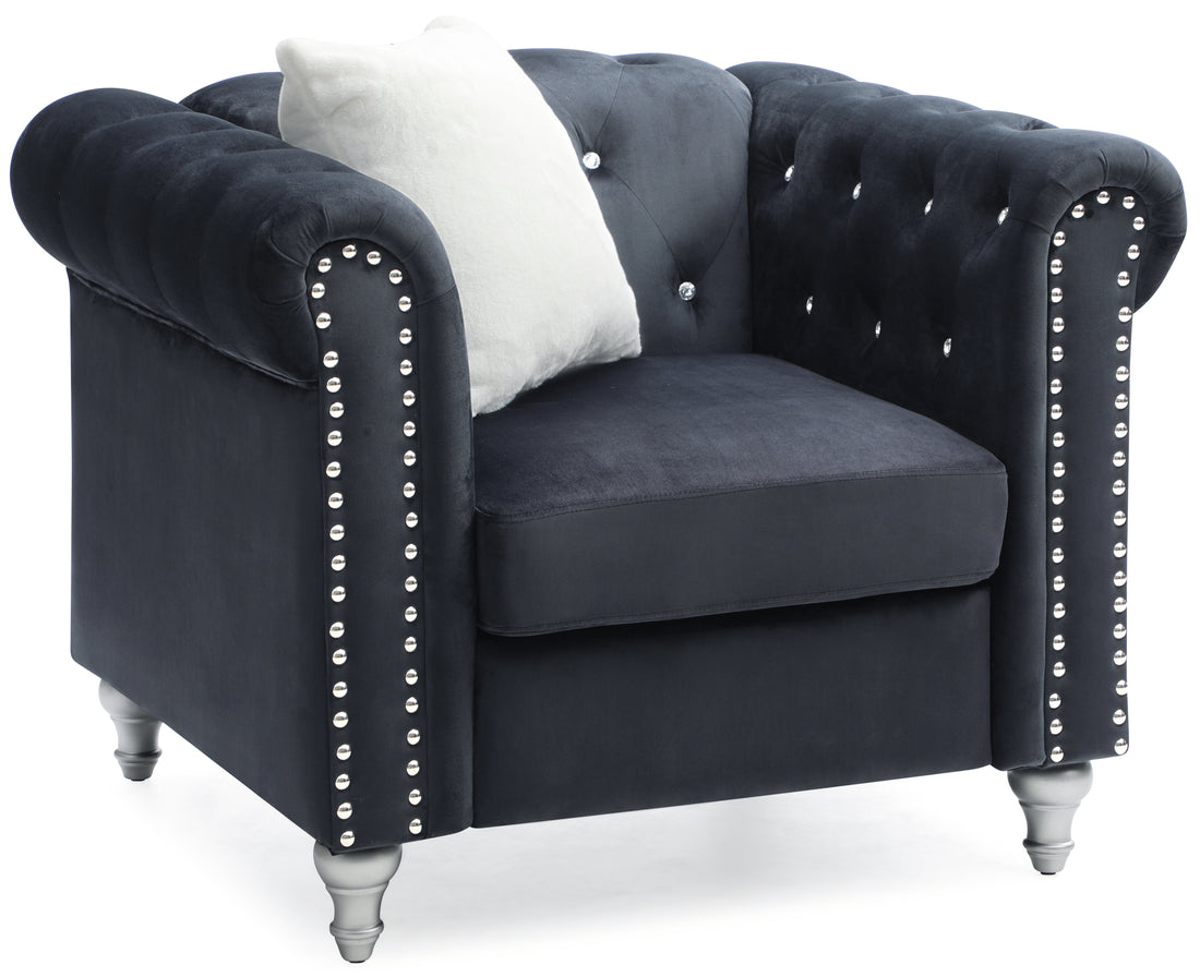 Raisa G863A C Chairblack Black Foam Velvet