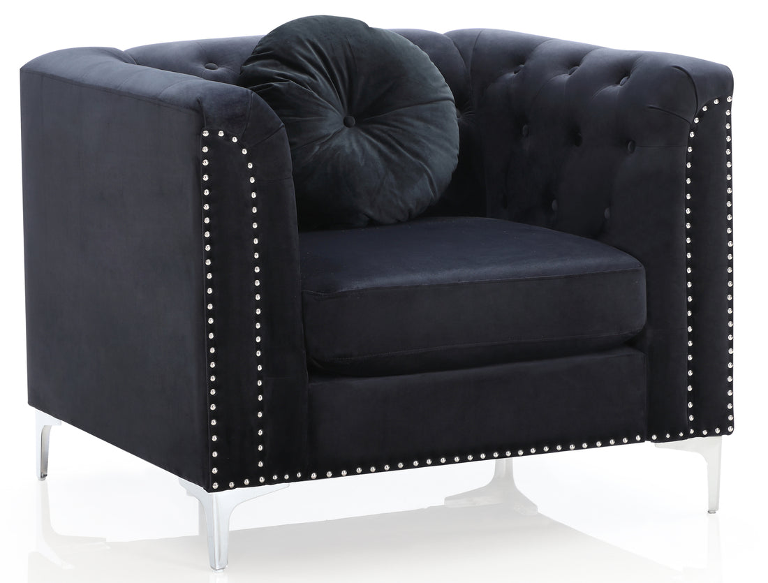 Pompano G893A C Chairblack Black Foam Velvet
