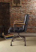 Vintage Blue Swivel Office Chair With Casters Solid Vintage Office Foam Vintage Office Chairs Tufted Back Casters Leather