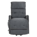 Coolmore Recliner Chair, Electric Recliner Chairs For Adults, Side Pocket Power Reclining Chair Pocket Springs Seat Cushion, Corduroy Fabric Recliner Sofa For Living Room, Bedroom, Home Theater Dg Dark Gray Foam Corduroy