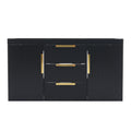 36'' Wall Mounted Bathroom Vanity Without Sink, Floating Bathroom Storage Cabinet With 2 Drawers, Solid Wood Bathroom Cabinet Not Include Basin Sink Black Bathroom Modern Mdf