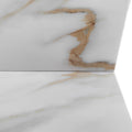 43 Inch Marble Vanity Top, Bathroom Vanity Top With Undermount Rectangular Middle Sink And 4