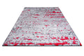 Jersey Area Rugs, Carpets For Livingroom, 7X10 Area Rugs ,3984 Black Red Rectangle 8&10 Black Red Contemporary Abstract Polypropylene
