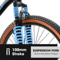 A27301 Ecarpat Mountain Bike 27.5 Inch Wheels, 21 Speed Mens Womens Trail Commuter City Mountain Bike,High Carbon Steel Frame Disc Brakes Thumb Shifter Front Fork Bicycles Cycling Black Blue Without Durable Garden & Outdoor Classic Multifunctional