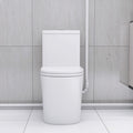 Upflush Toilet For Basement, 600W Macerating Toilet System With Powerful Dual Flush, Elongated 17.25 Ada Comfort, Soft Close Seat, 3 Water Inlets Connect To Sink, Shower, White White Modern Porcelain