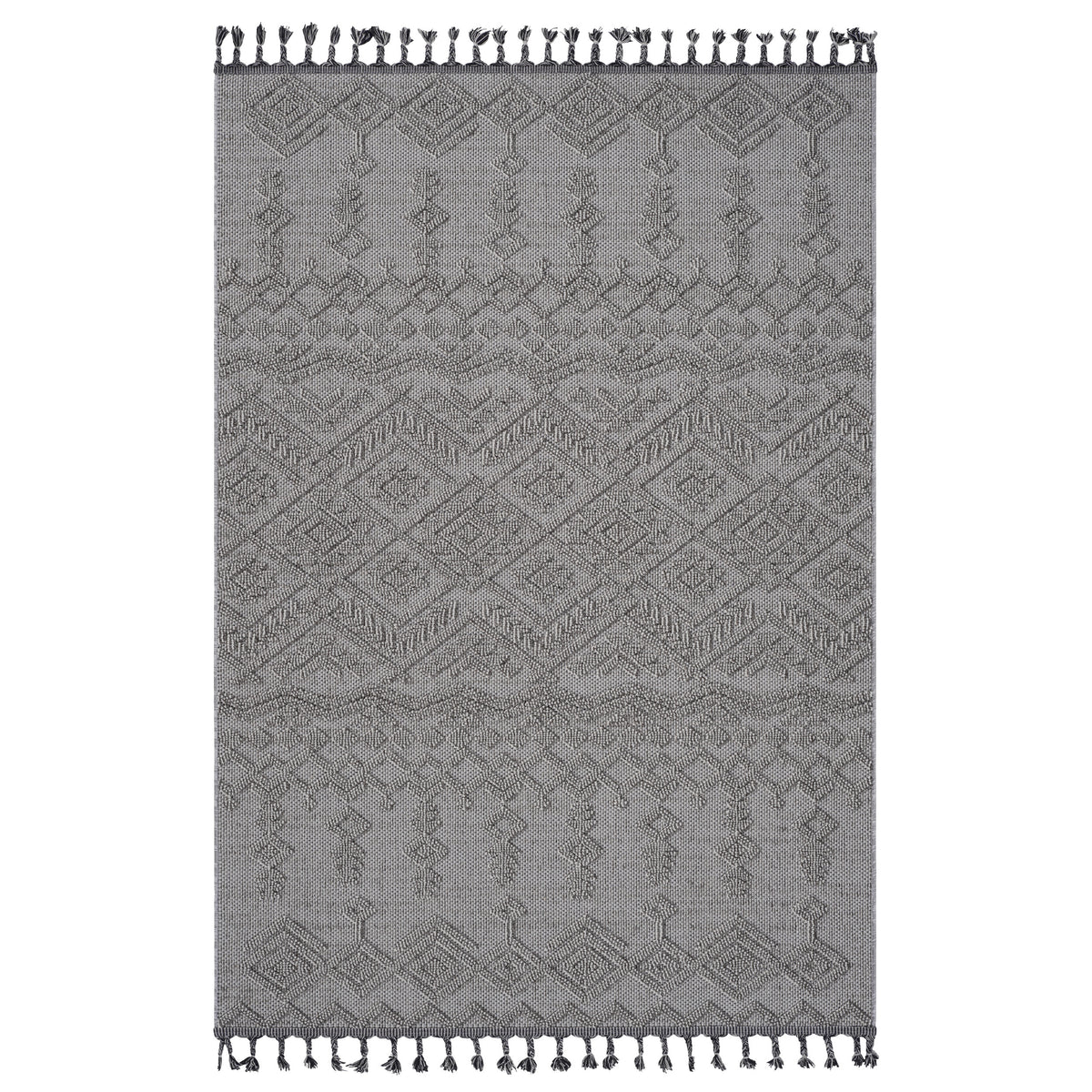 Naar Guros Collection 6X9 White White Traditional Indoor Outdoor Area Rug White Polypropylene