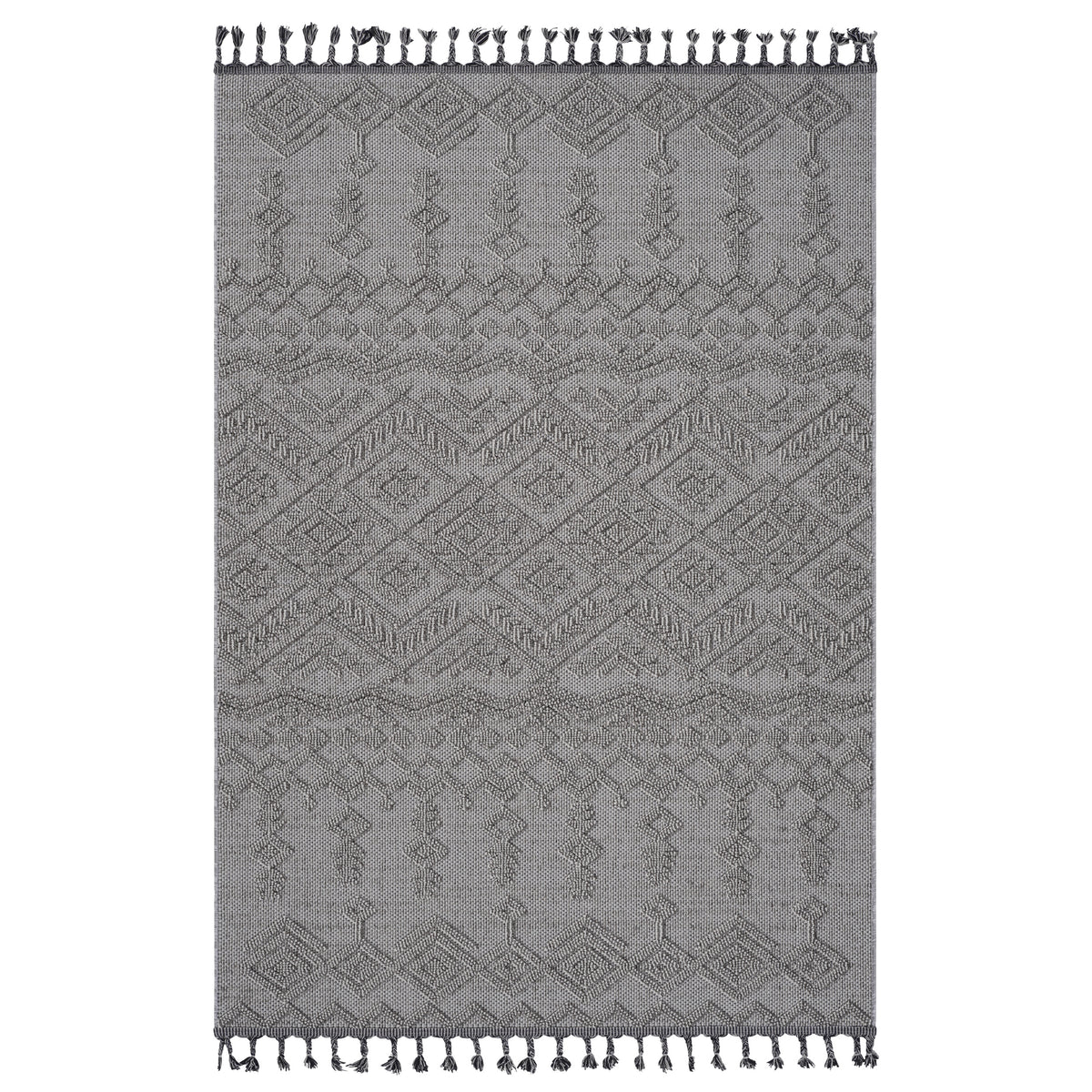 Naar Guros Collection 8X10 White White Traditional Indoor Outdoor Area Rug White Polypropylene